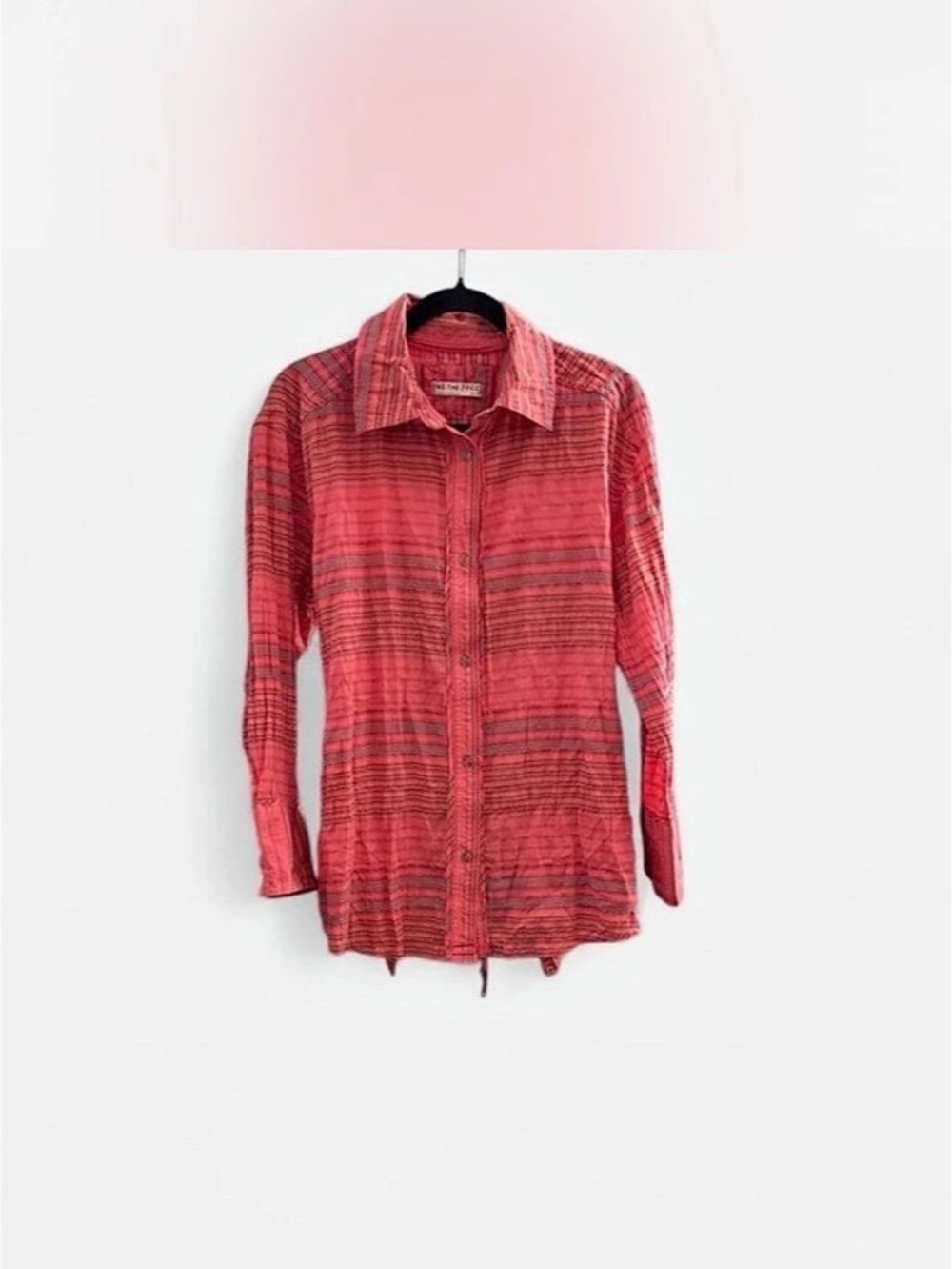 Free People We The Free coastal stripe shirt bohemian cottagecore indie size XS